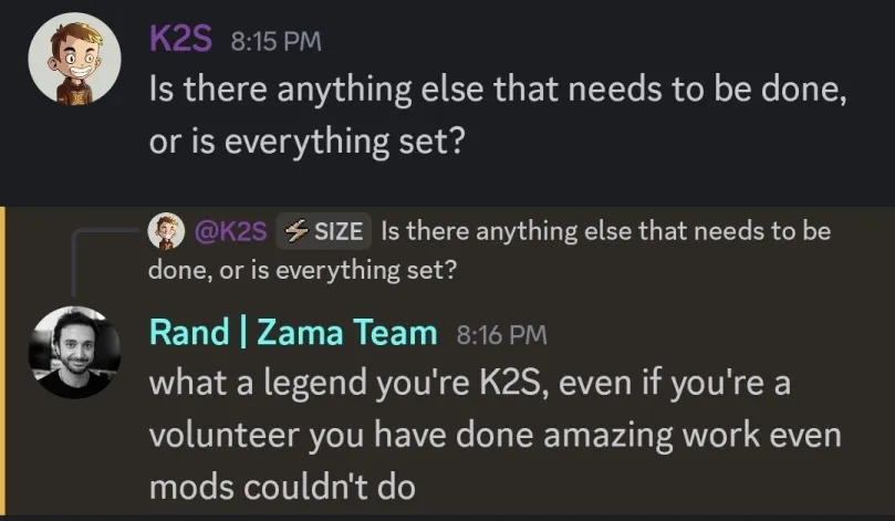 zama team feedback